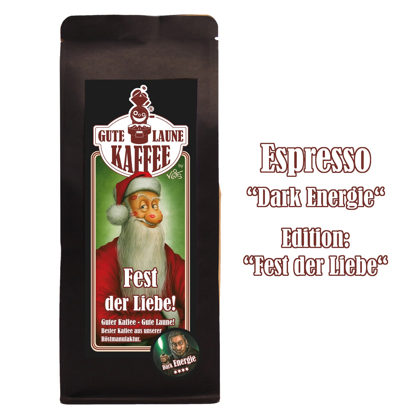 Gute Laune Espresso Dark Energie als Weihnachtsedition Fest der Liebe