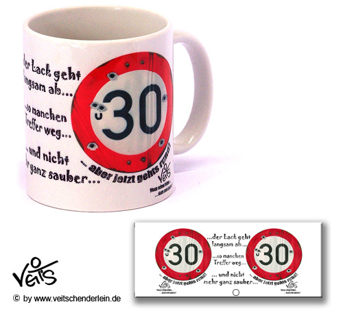 30. Geburtstag, für Sie Sparpaket 500g Kaffee und Original Veit`S - Tasse