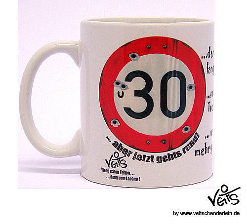 30. Geburtstag, für Sie Sparpaket 500g Kaffee und Original Veit`S - Tasse