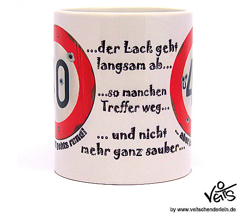 40. Geburtstag, für Sie Sparpaket 500g Kaffee und Original Veit`S - Tasse