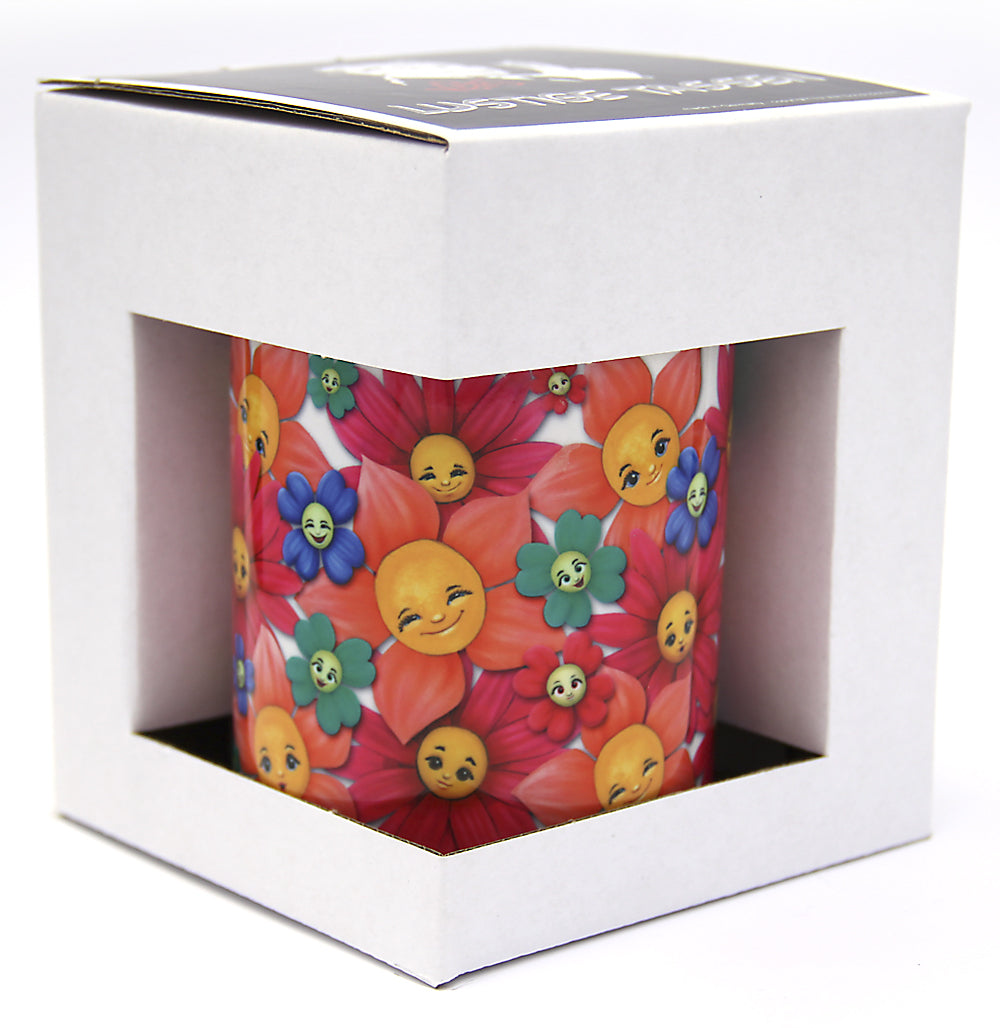 GenussKultur Sparpaket 500g Kaffee und Original Veit`S - Tasse lustige Blumen