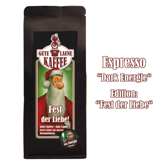 Gute Laune Espresso Dark Energie als Weihnachtsedition Fest der Liebe