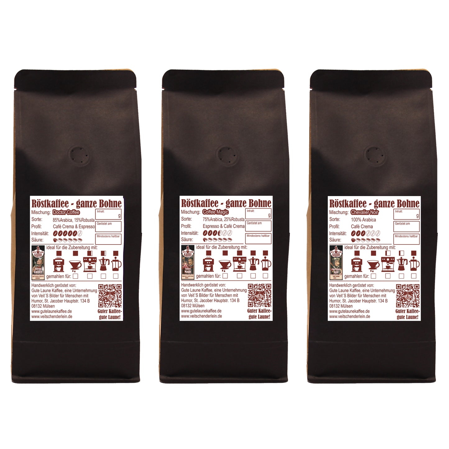 Kaffee Handtasche Café Crema Mischung 2