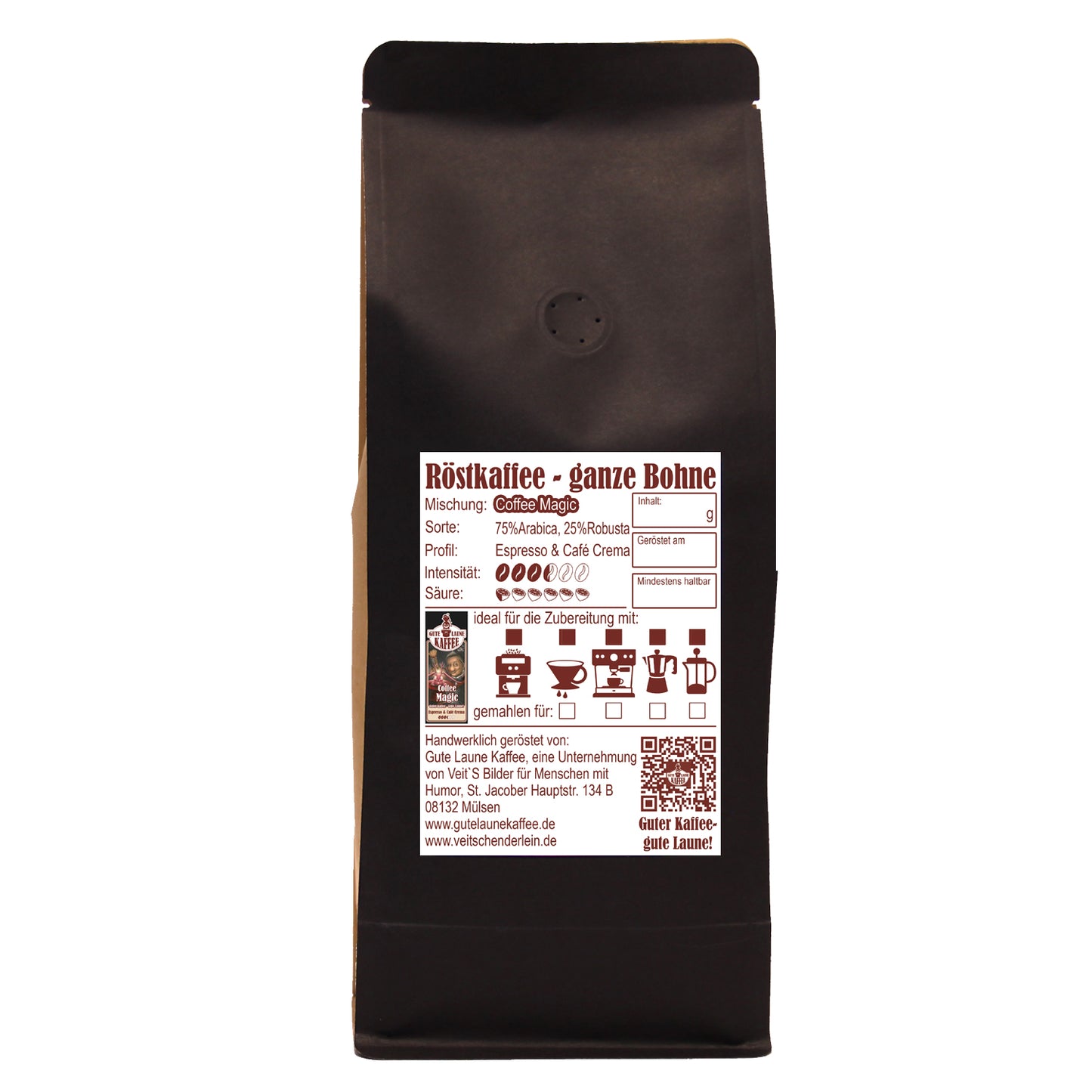 Dringende Antimuedika, Espresso, Cafe Crema, Filterkaffee