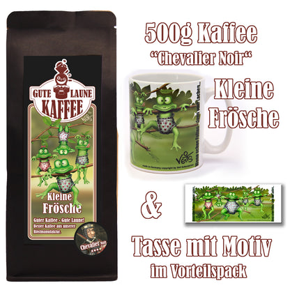 Röstkaffee Sparpaket mit Froschmotiv 500g Kaffee und Original Veit`S Froschtasse