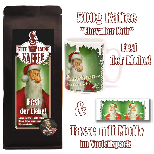 Fest der Liebe Sparpaket 500g Röstkaffee und Original Veit`S - Weihnachtstasse