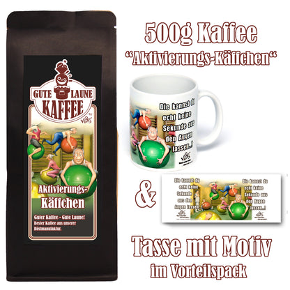 Aktivierungs-Käffchen Sparpaket 500g Kaffee und Original Veit`S - Tasse