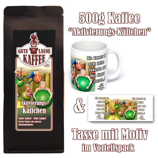 Aktivierungs-Käffchen Sparpaket 500g Kaffee und Original Veit`S - Tasse