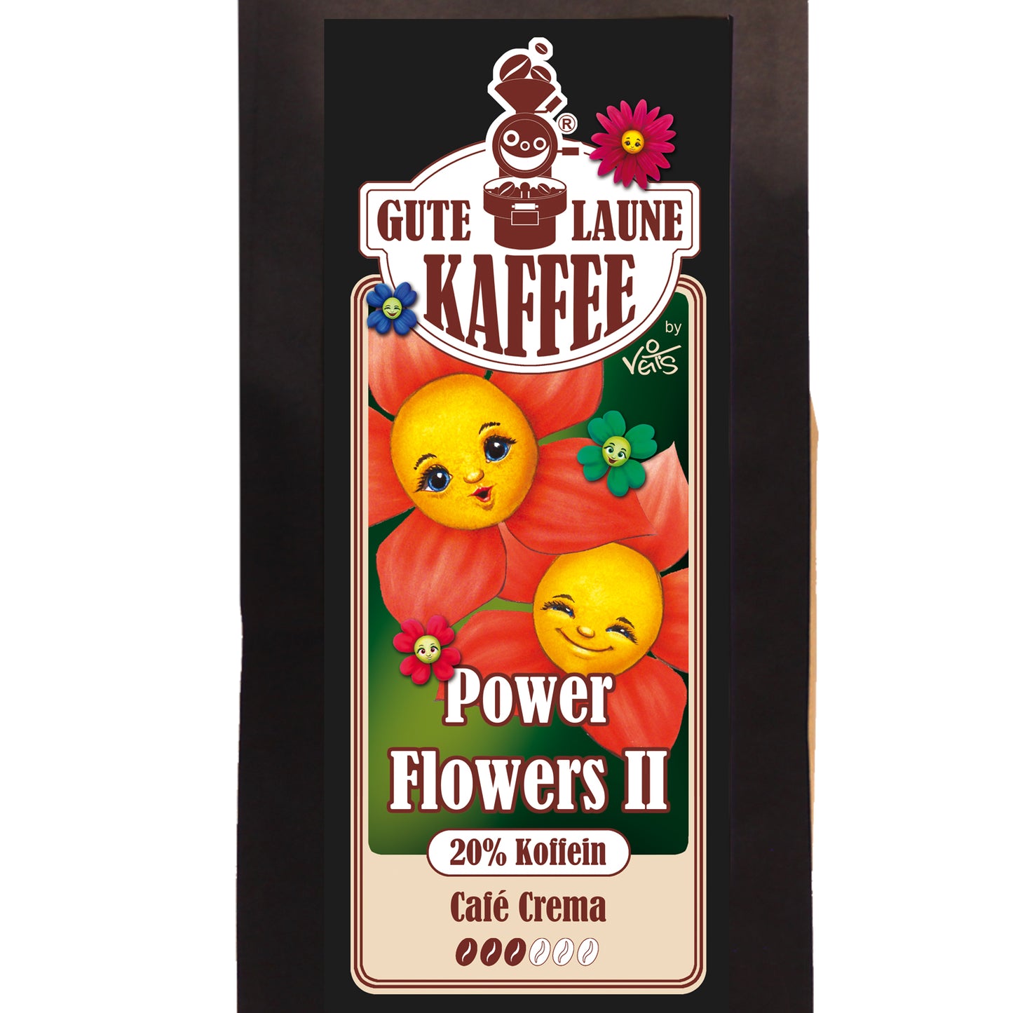 Gute Laune Röstkaffee Entkoffeiniert + 20% Koffein Power Flowers 2