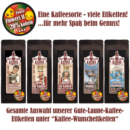 Gute Laune Röstkaffee Entkoffeiniert + 20% Koffein Power Flowers 2