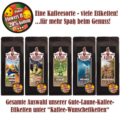 Gute Laune Röstkaffee Entkoffeiniert + 20% Koffein Power Flowers 2