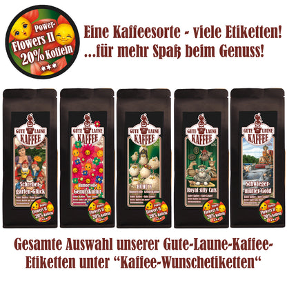 Gute Laune Röstkaffee Entkoffeiniert + 20% Koffein Power Flowers 2
