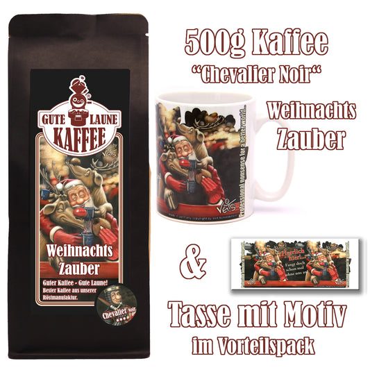 Weihnachtszauber Sparpaket 500g Röstkaffee und Original Veit`S - Weihnachtstasse