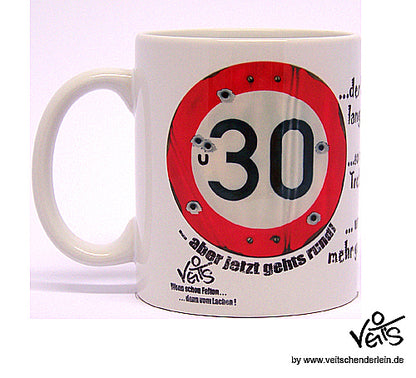 30. Geburtstag, für Sie Sparpaket 500g Kaffee und Original Veit`S - Tasse