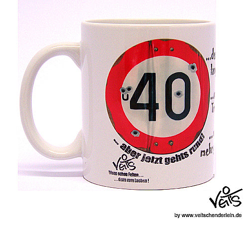 40. Geburtstag, für Sie Sparpaket 500g Kaffee und Original Veit`S - Tasse
