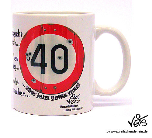 40. Geburtstag, für Sie Sparpaket 500g Kaffee und Original Veit`S - Tasse