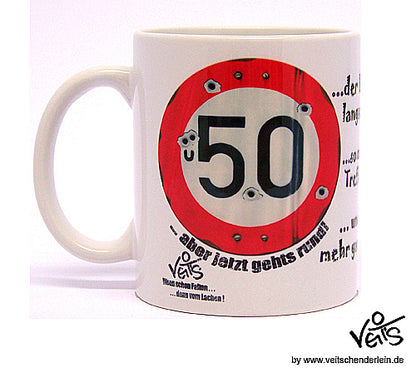 50. Geburtstag, für Sie Sparpaket 500g Kaffee und Original Veit`S - Tasse