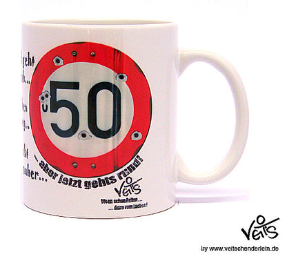 50. Geburtstag, für Sie Sparpaket 500g Kaffee und Original Veit`S - Tasse