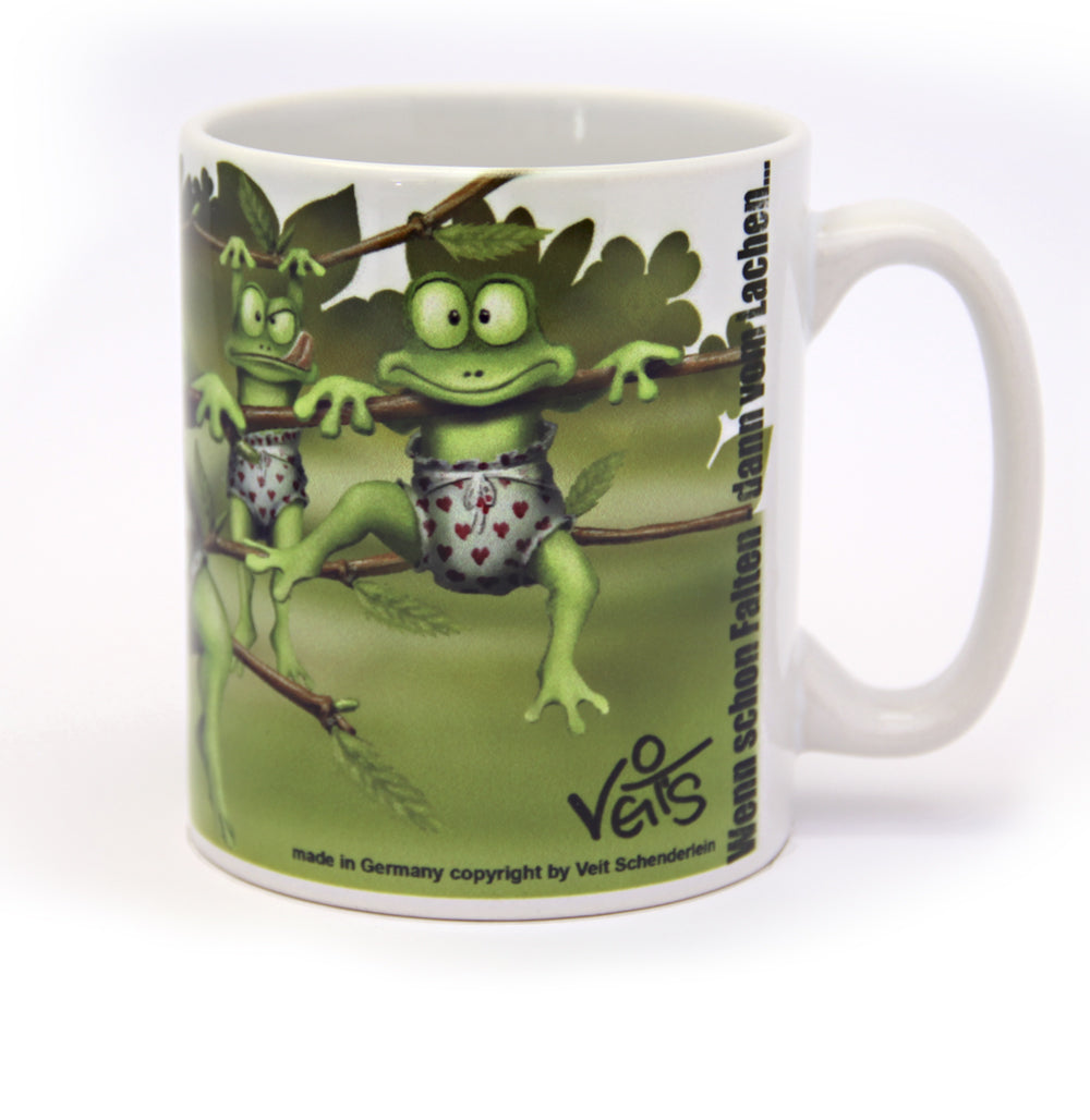 Tassen, Kaffeebecher, Kaffeetassen, Veit`S Gute Laune Tassen, "Kleiner Frosch", Frösche