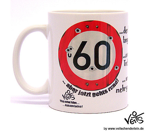 60. Geburtstag für Ihn, Sparpaket 500g Kaffee und Original Veit`S - Tasse
