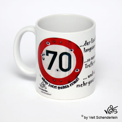 70. Geburtstag, für Sie, Sparpaket 500g Kaffee und Original Veit`S - Tasse