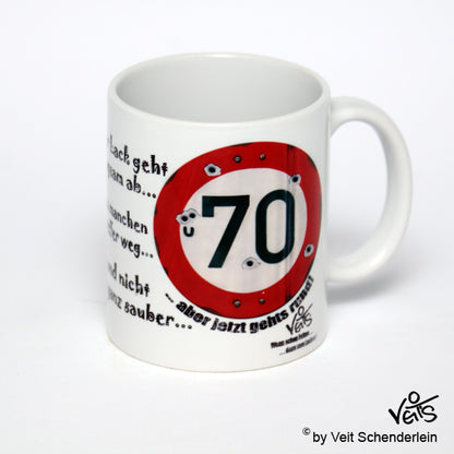 70. Geburtstag, für Sie, Sparpaket 500g Kaffee und Original Veit`S - Tasse