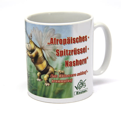 Tassen, Kaffeebecher, Kaffeetassen, Veit`S Gute Laune Tassen, "Afropäisches Spitzrüssel Nashorn"