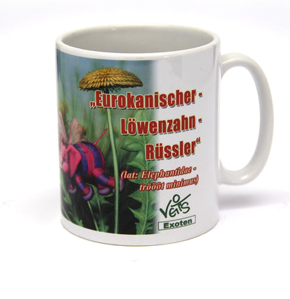 Tassen, Kaffeebecher, Kaffeetassen, Veit`S Gute Laune Tasse, "Eurokanischer Löwenzahn Rüssler"