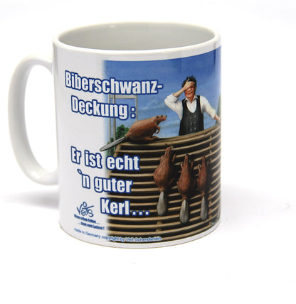 Tassen, Kaffeebecher, Kaffeetassen, Veit`S Gute Laune Tassen "Biberschwanzdeckung", Dachdecker