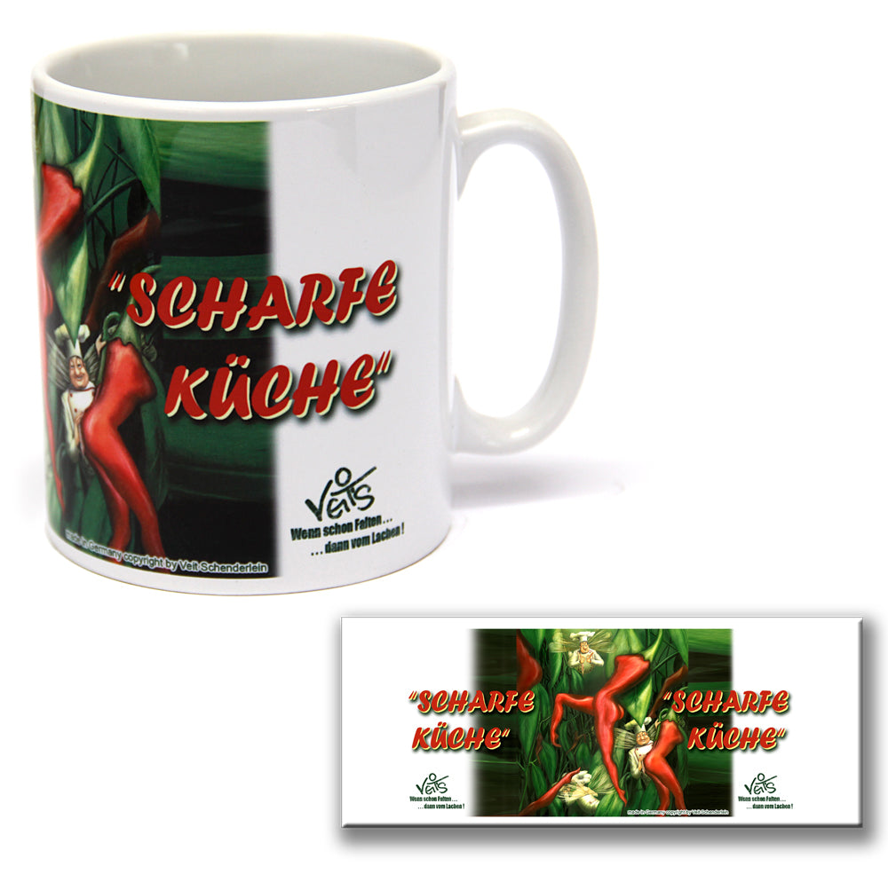 GenussKultur Sparpaket 500g Kaffee und Original Veit`S - Tasse Scharfe Küche