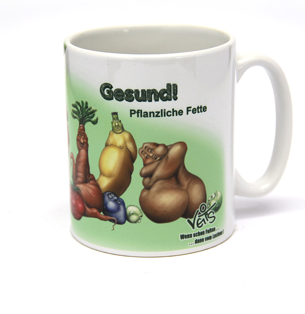 Tassen, Kaffeebecher, Kaffeetassen, Veit`S Gute Laune Tassen "Pflanzliche Fette", Ernährung