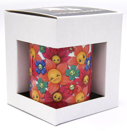 GenussKultur Sparpaket 500g Kaffee und Original Veit`S - Tasse lustige Blumen