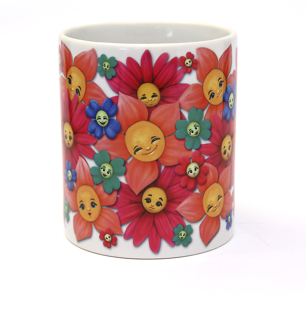 GenussKultur Sparpaket 500g Kaffee und Original Veit`S - Tasse lustige Blumen