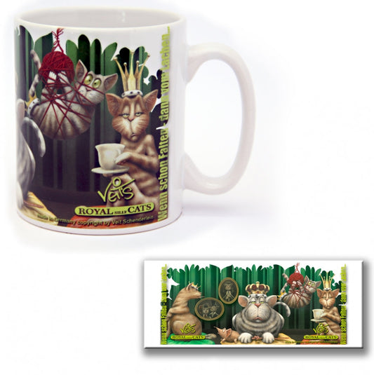 Tassen, Kaffeebecher, Kaffeetassen Veit`S Gute Laune Tasse "Royal Silly Cats"