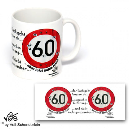 60. Geburtstag für Ihn, Sparpaket 500g Kaffee und Original Veit`S - Tasse
